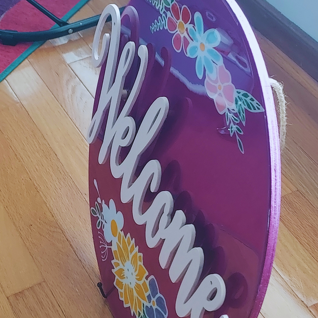 Floating Welcome Sign
