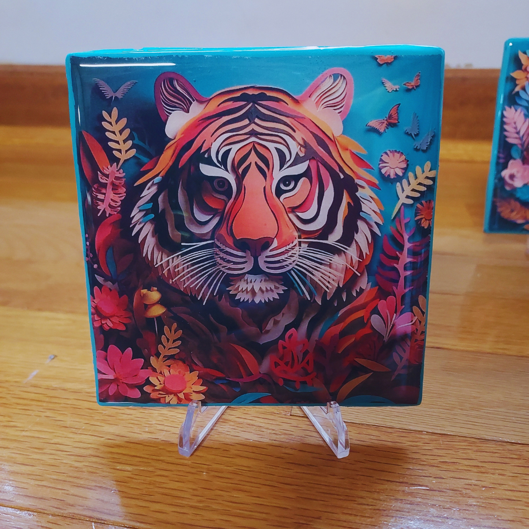 Tiger Coasters - set of 4