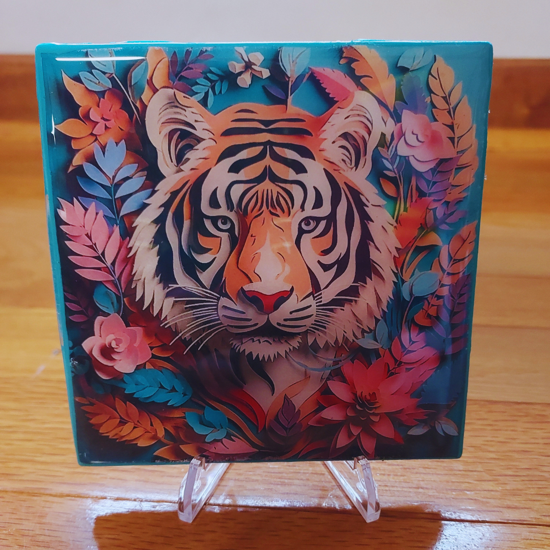 Tiger Coasters - set of 4
