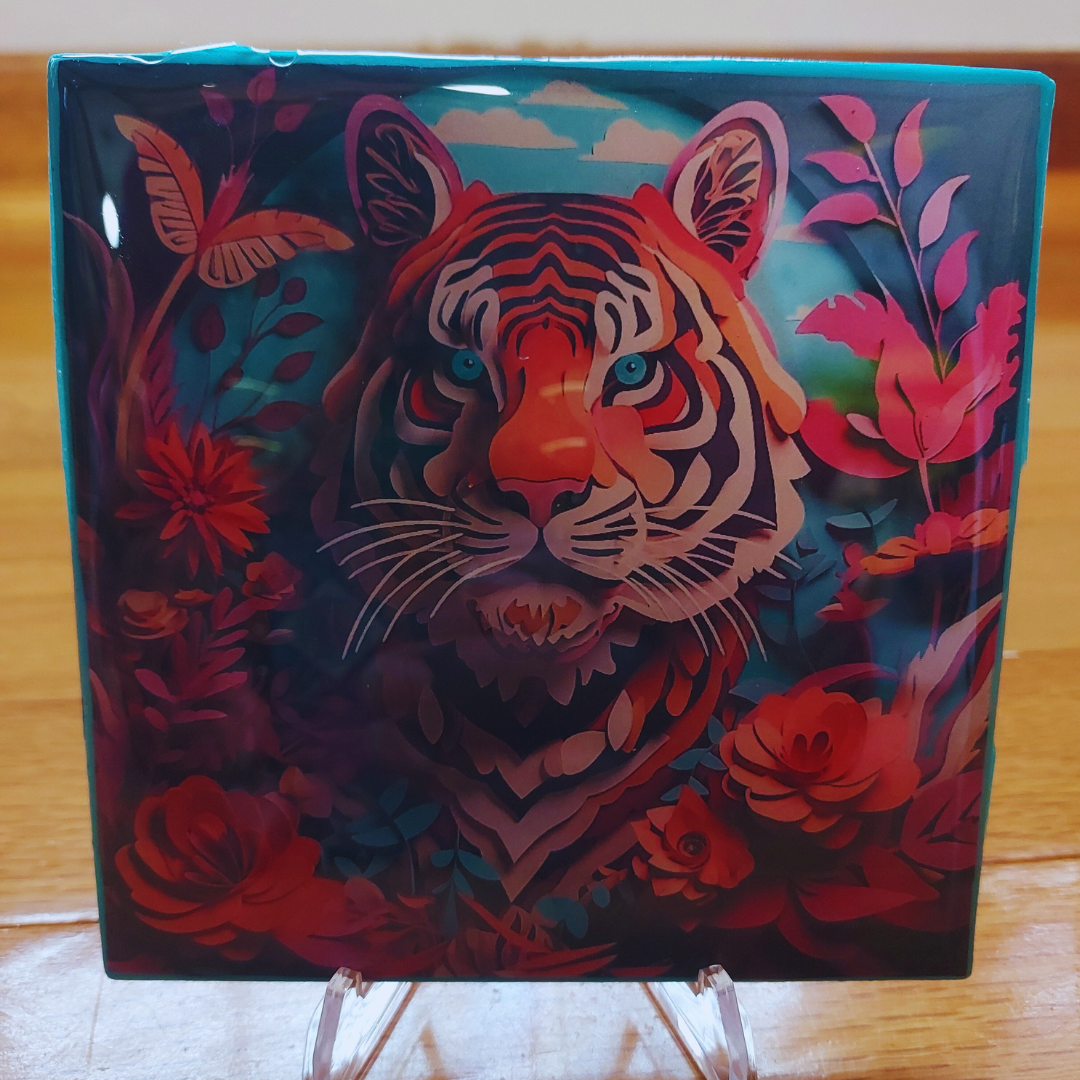 Tiger Coasters - set of 4