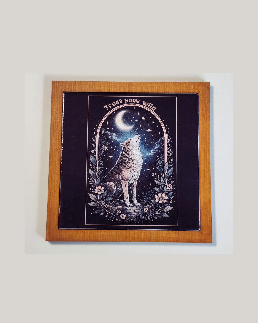 Wild Soul Decorative Tile – Framed 6x6 Ceramic Wall Art – Cee
