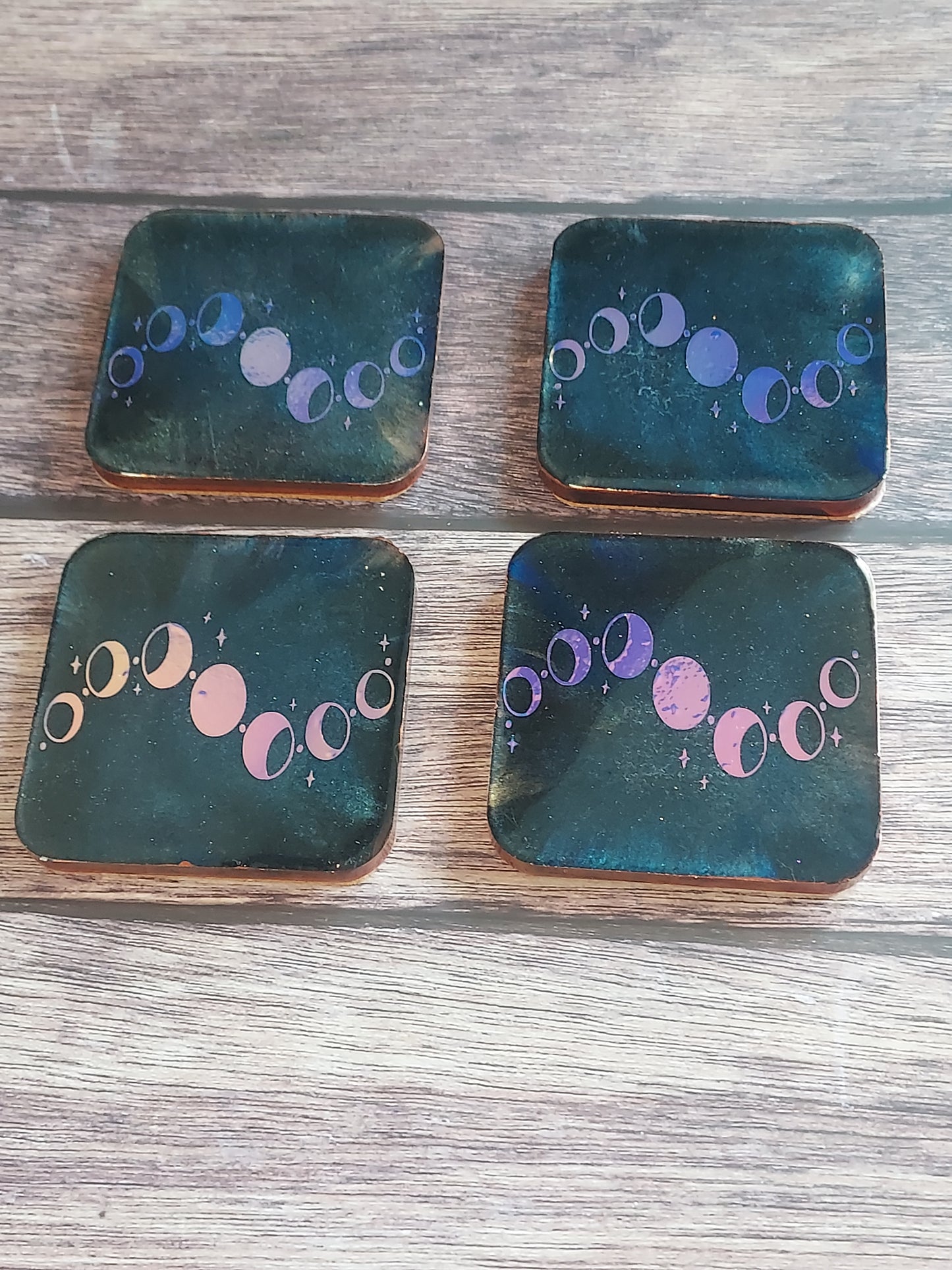 Phases of the Moon Coasters - Set of 4