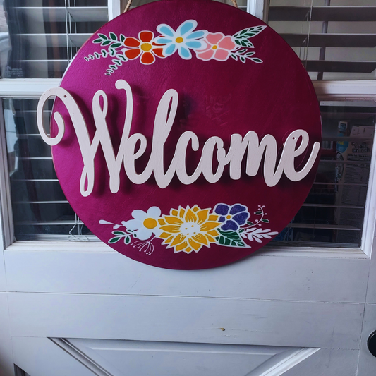 Floating Welcome Sign