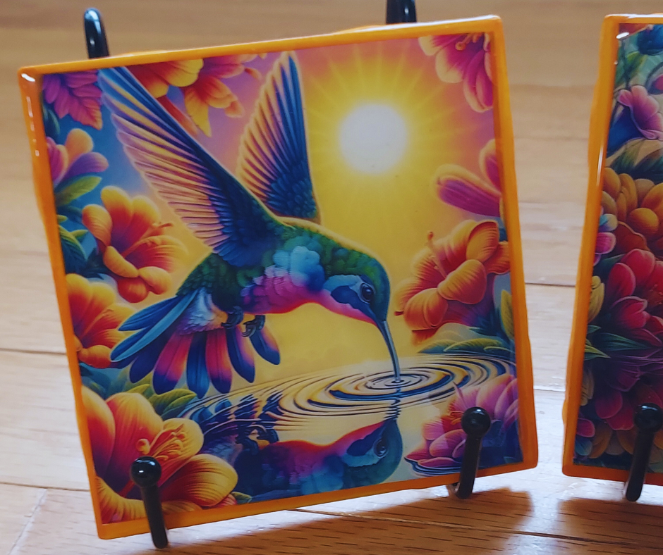 Hummingbird Coasters set of 4