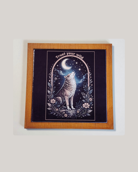 Wild Soul Decorative Tile – Framed 6x6 Ceramic Wall Art